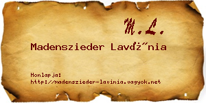Madenszieder Lavínia névjegykártya